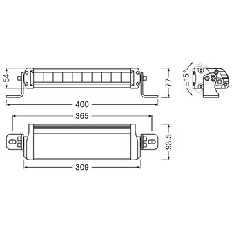 Osram LED Combi Lightbar FX250-CB 31CM