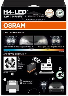Osram Night Breaker LED Speed H4 450 Street Legal | +330%