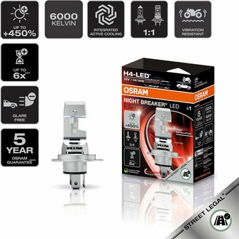 Osram Night Breaker LED Speed H4 450 Street Legal | +330%