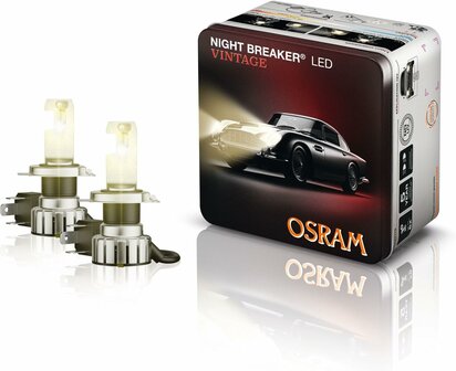 Osram Night Breaker LED Vintage H4 + R2 ECE-goedgekeurd Set | +330%