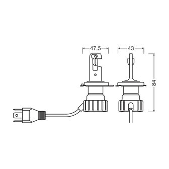 Osram Night Breaker LED Vintage H4 + R2 ECE-goedgekeurd Set | +330%