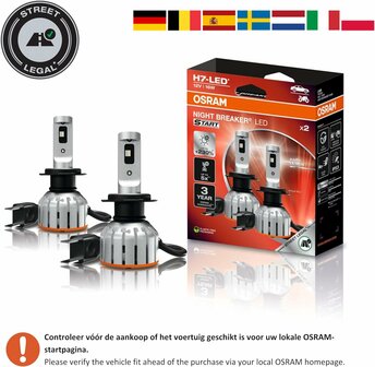 Osram Night Breaker LED Start H7 Street Legal | +230%