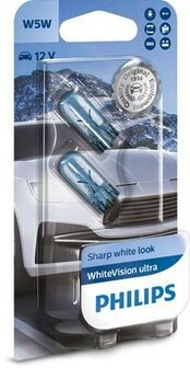 Philips W5W Halogeen lamp 12V W2.1x9.5d WhiteVision Ultra Set