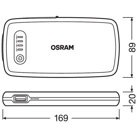 Osram BATTERY Start 200 Jump Starter + Powerbank