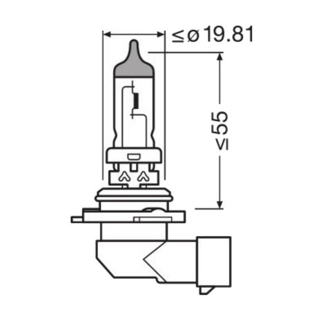 Osram HB4 Halogeenlamp 12V 80W Super Bright Premium P22d