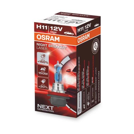 Osram H11 Halogeenlamp 12V 55W PGJ19-2 Night Breaker Laser