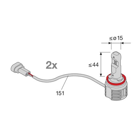 Osram H11 LED Koplamp Set 12/24 volt