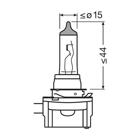 Osram H8B Halogeen Lamp 12V PGJY19-1 Original Line