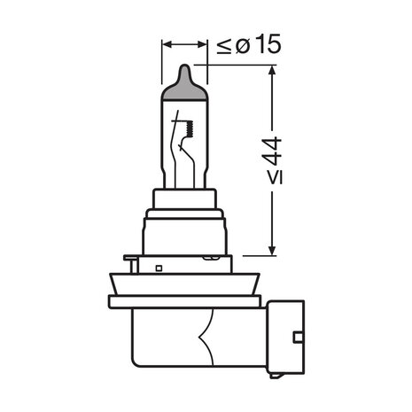 Osram H8 12V Halogeenlamp PGJ19-1 Original Line