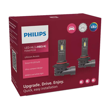 Set Philips HB3/HB4 LED Koplampen Access 20W 12V