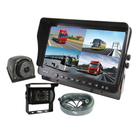 7" AI Achteruitrijcamera Set Bedraad | Incl. 2 Camera's